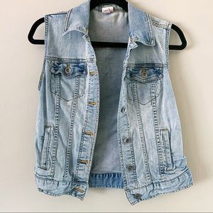 Light Wash Denim Vest